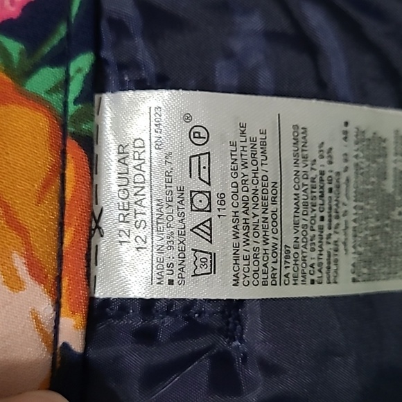 Old Navy Floral Print Harper Mid-Rise Pants size 12 - Picture 4 of 7